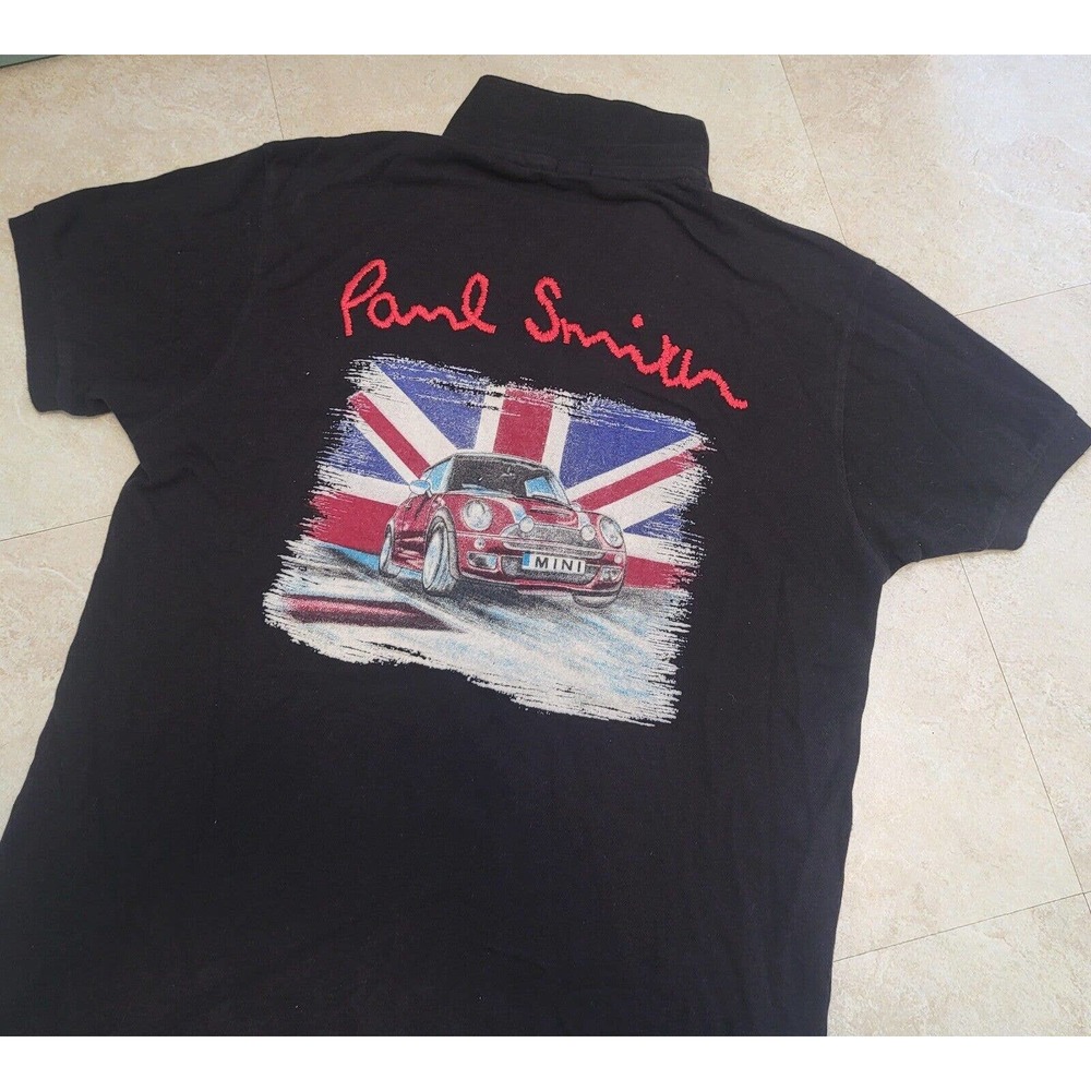 VTG Paul‎ Smith Mini Cooper Mens Size M Medium Embroidered Polo Rugby T Shirt